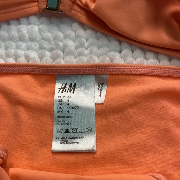 H&M Halter Coral Bikini With Turquoise Beads - Picture 5 of 6